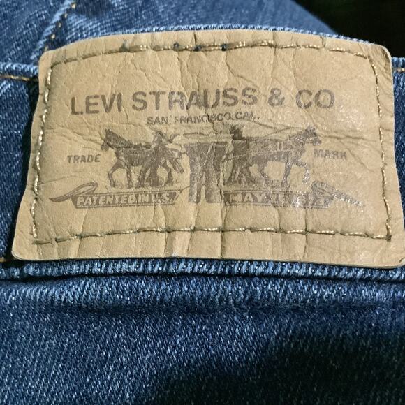 Levi 505 Red Tab Ladies Size 10 Long Blue Jeans - Straight Leg 505 - Picture 8 of 12